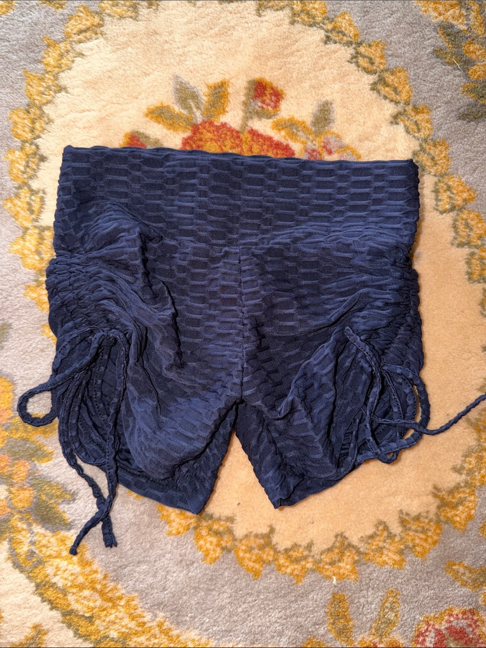 ⭐️ 5/$10 Juniors Navy Blue Viral TikTok Scrunch Butt Athletic Shorts Size Small